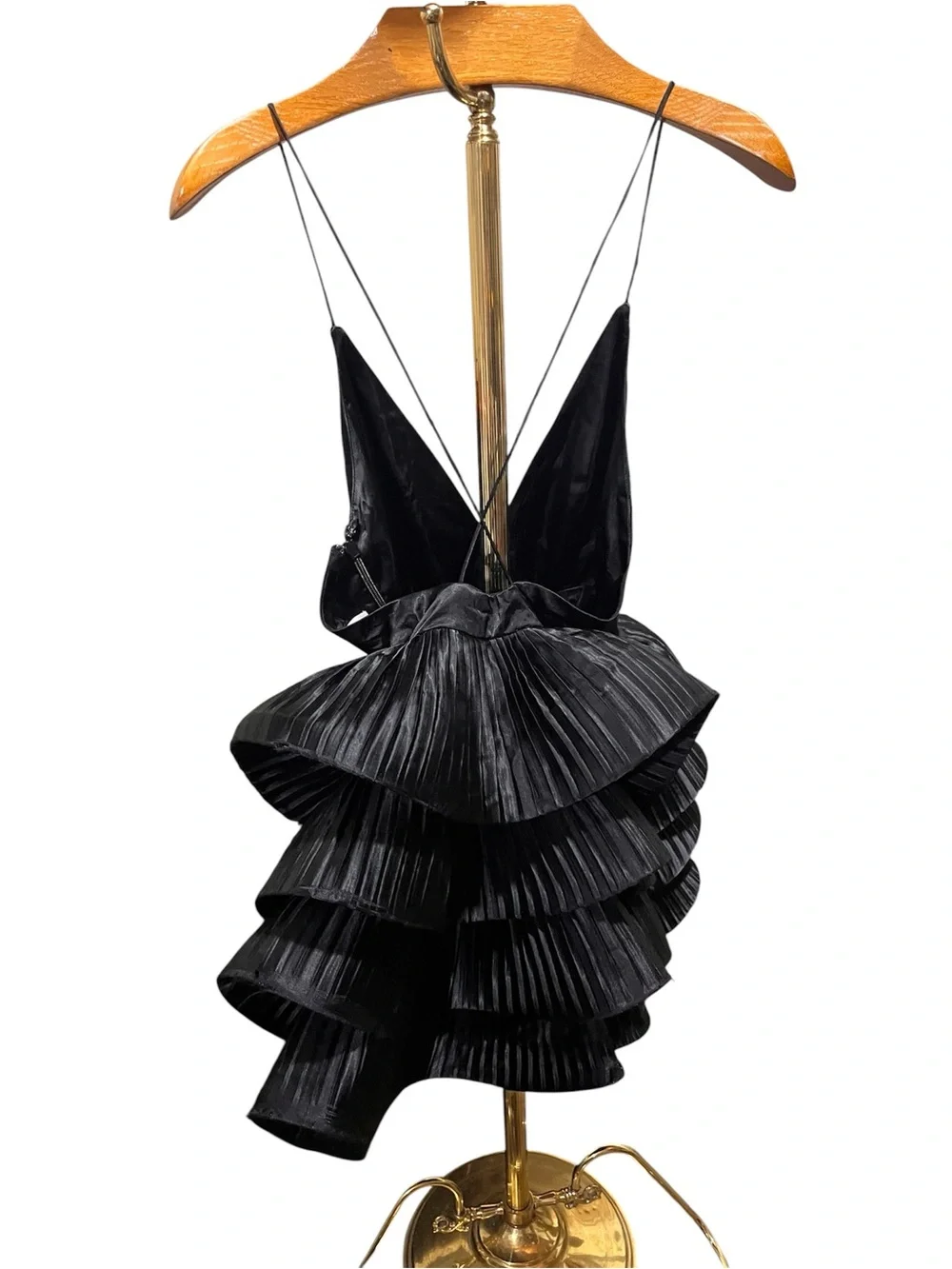 Anthropologie Maeve Sleeveless V-neck Tiered Halter Mini Dress XS FLAWED - Picture 5 of 16